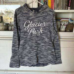 Glacier Park, Montana hooded long sleeve shirt